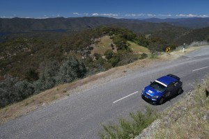 PPE Ford Focus RS-T cresting Mount Buller at Targa High Country 2012